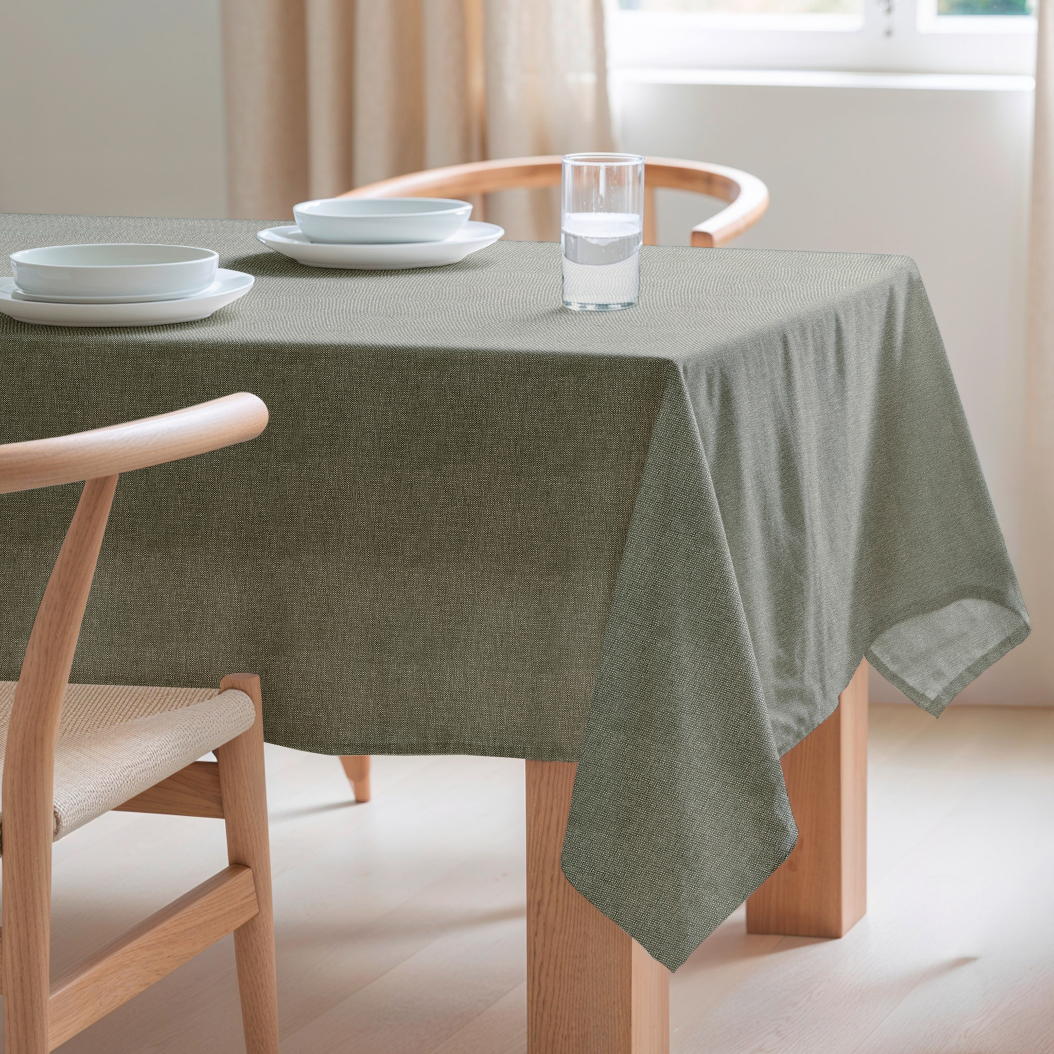 Nappe jacquard unie antitache INDRA MUSGO