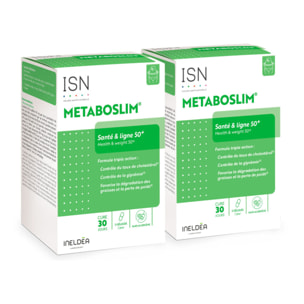 ISN - Metaboslim - Favorise la Perte de Poids - Extrait de plantes synergisé - Action cliniquement prouvée - Actif breveté - Lot de 2 produits