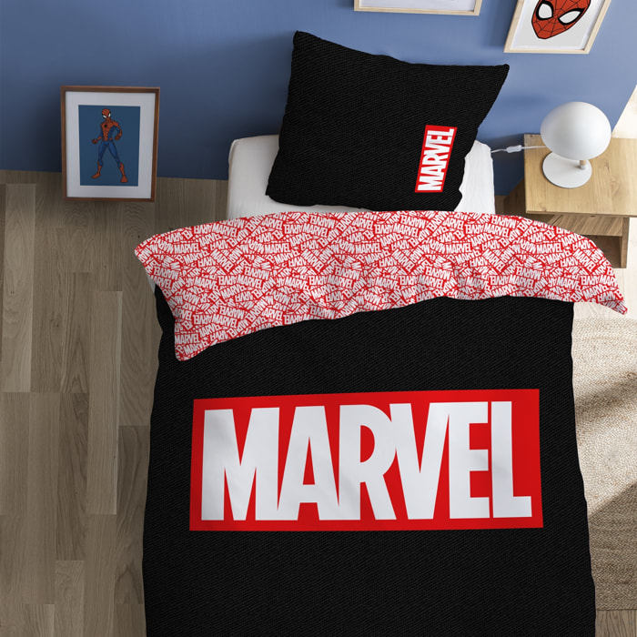 Parure de lit imprimée 100% coton, MARVEL HOME IDENTITY