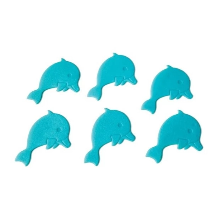 Figurines antidérapantes de douche ou baignoire PVC  DAUPHINS x6pcs Bleu Spirella