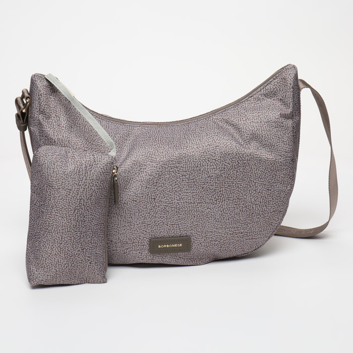 Borsa a tracolla "Luna" Flexos Soft - tortora e marrone