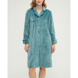 Bata mujer jacquard con botones