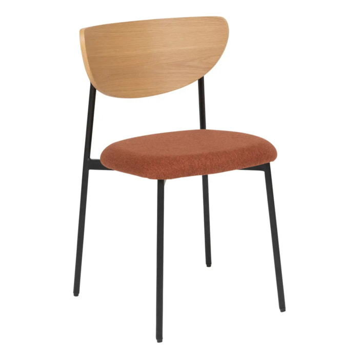Lot de 2 Chaises de bureau "Jaisa" ambre