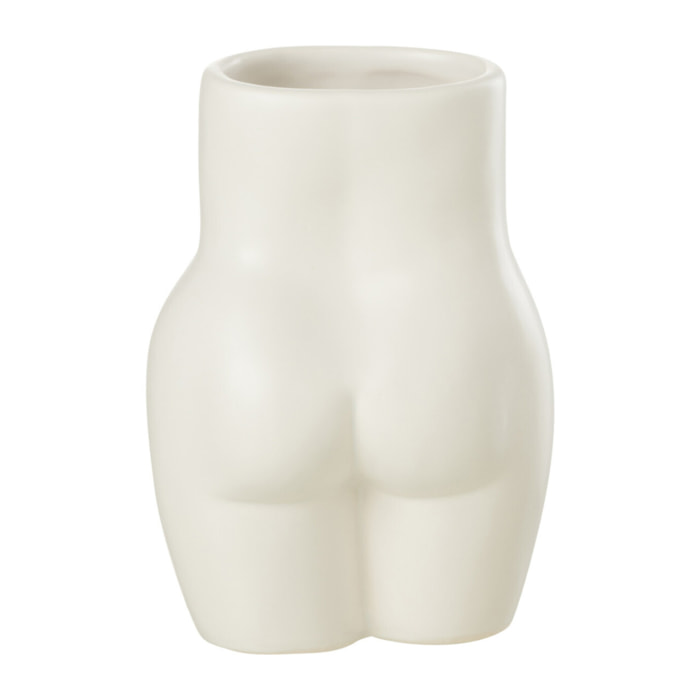 J-Line vase Corps Dolomie - poterie - blanc - 2 pcs - 16.5 cm de hauteur