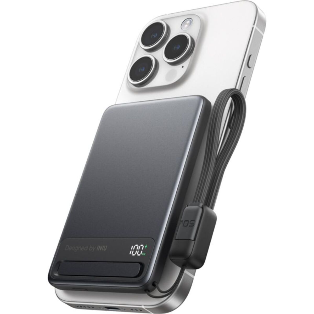 Batterie externe INIU 5000 mAh MagPro slim noir