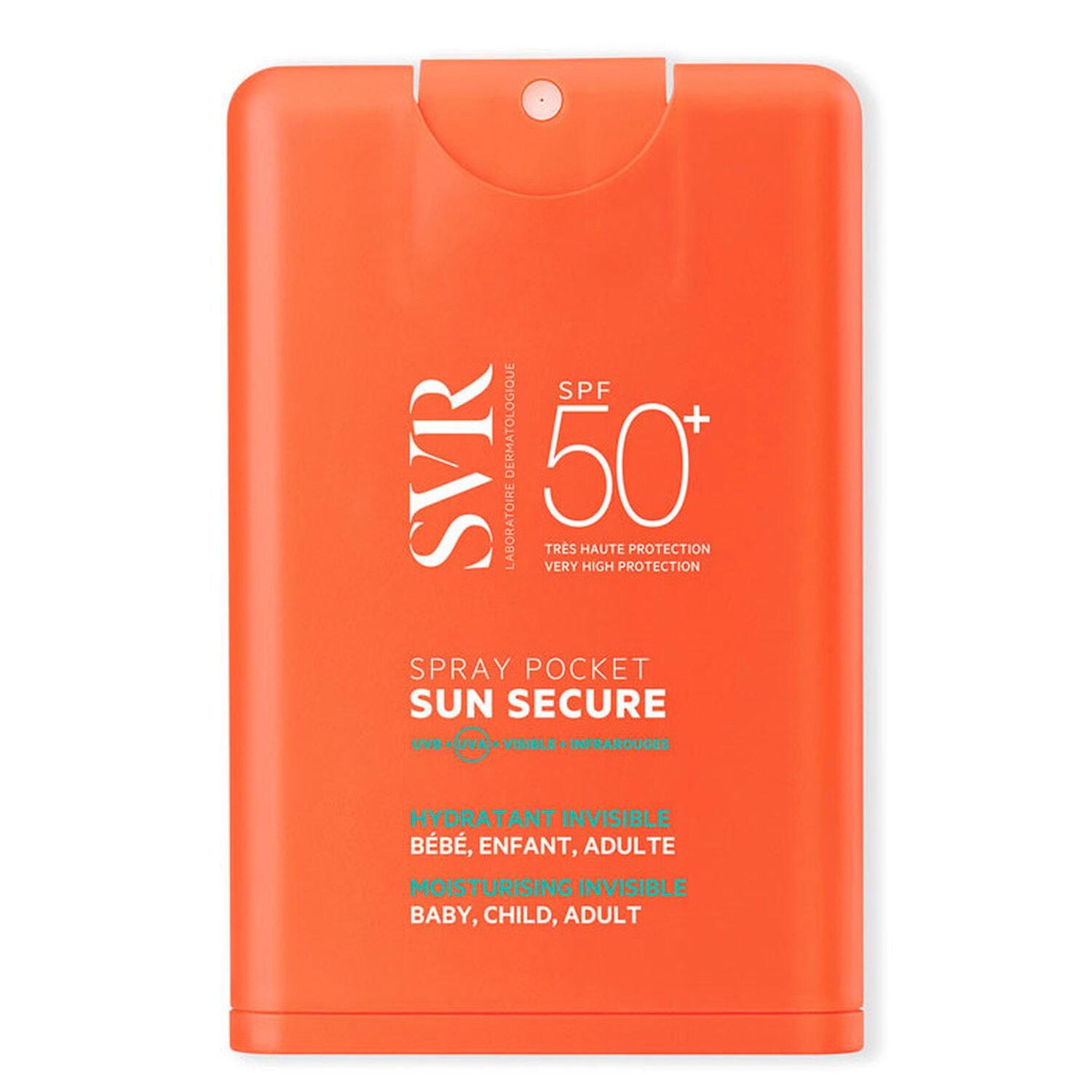 Sun Secure SPF50+  - Spray Pocket Solaire - Hydratant Invisible 20 ml
