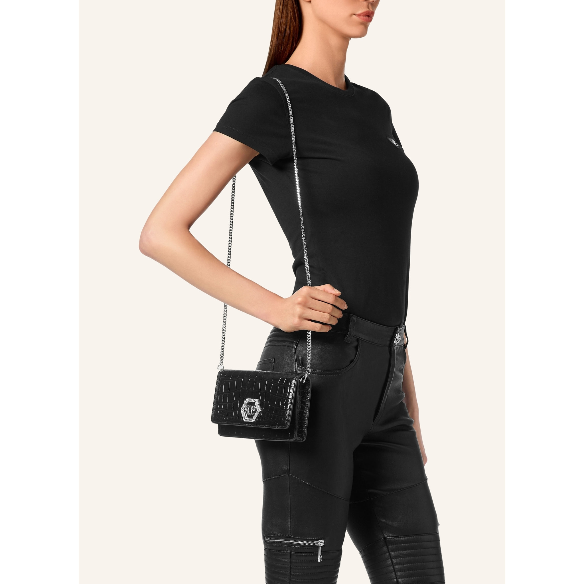 PHILIPP PLEIN Flap Bag HEXAGON