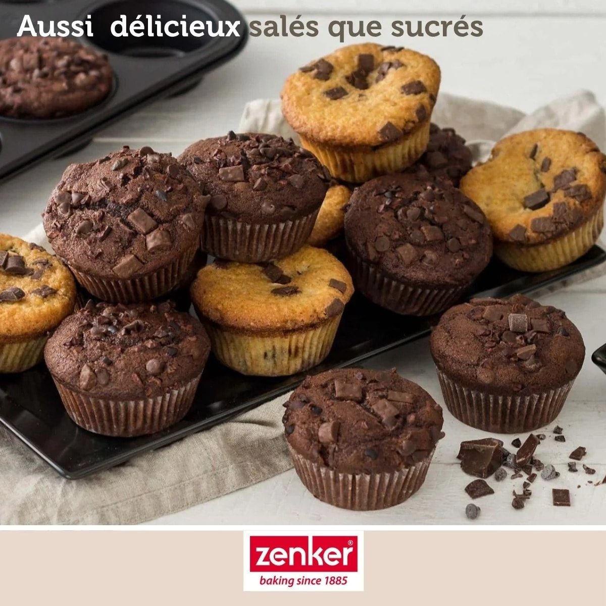 Moule à muffins 6 empreintes 28 x 19 cm Zenker Black Metallic
