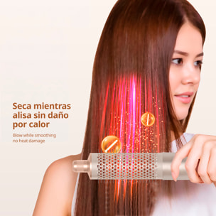 Secador de pelo 648. 8 en 1 con iones negativos. Permite alisar, secar, rizar y mucho más. 3 velocidades, 4 temperaturas y 8 accesorios.