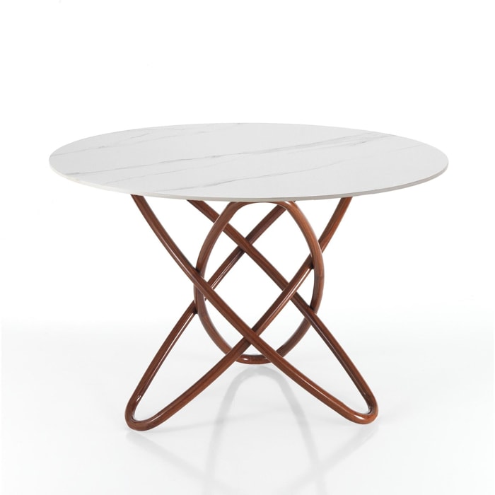 Tomasucci TABLE EN BOIS HULA HOOP - MARBRE BLANC