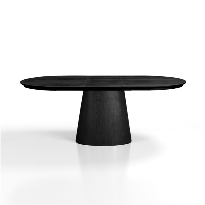 Table à manger extensible Tomasucci RAUMA, en MDF finition bois noir, 160/200/240 × 100 × 75,5 cm
