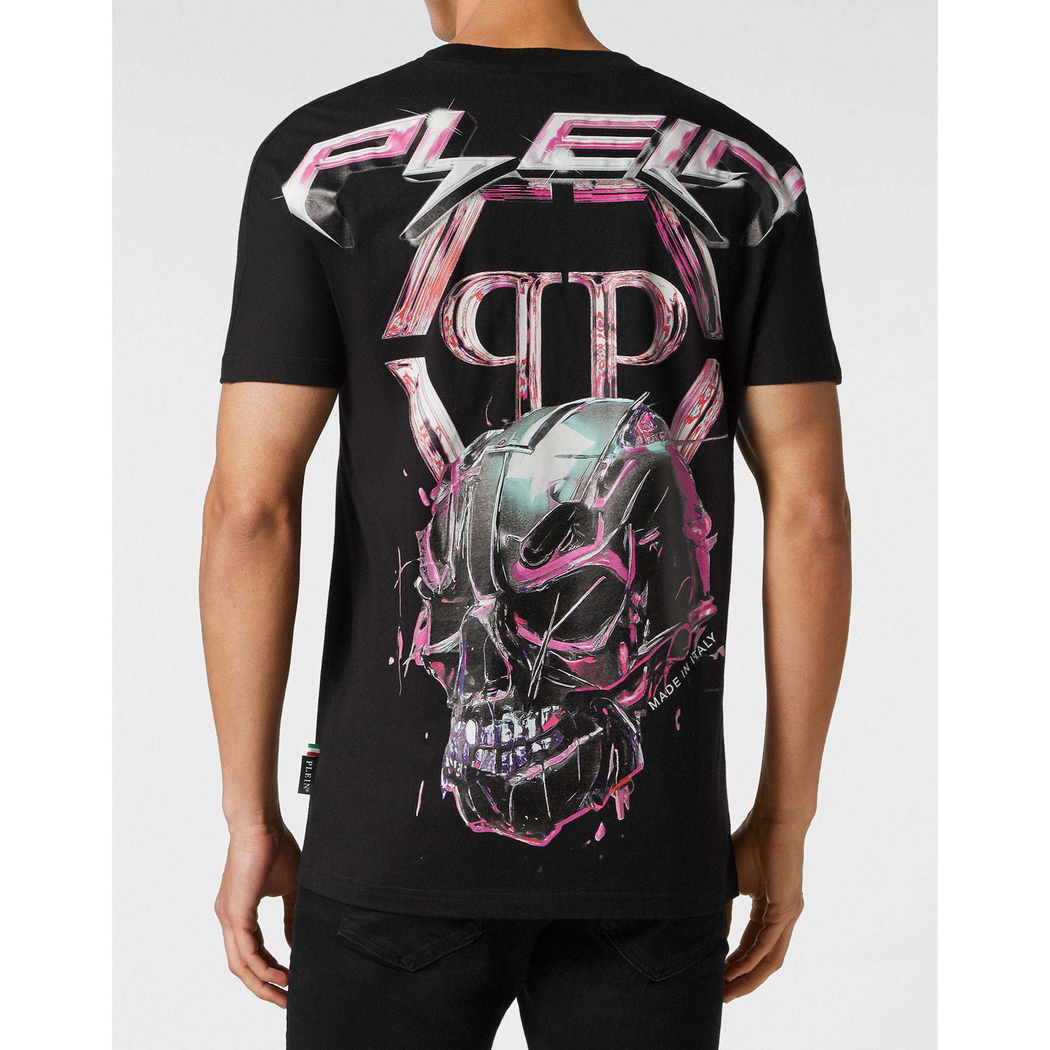 PHILIPP PLEIN T-shirt girocollo a maniche corte CHROME