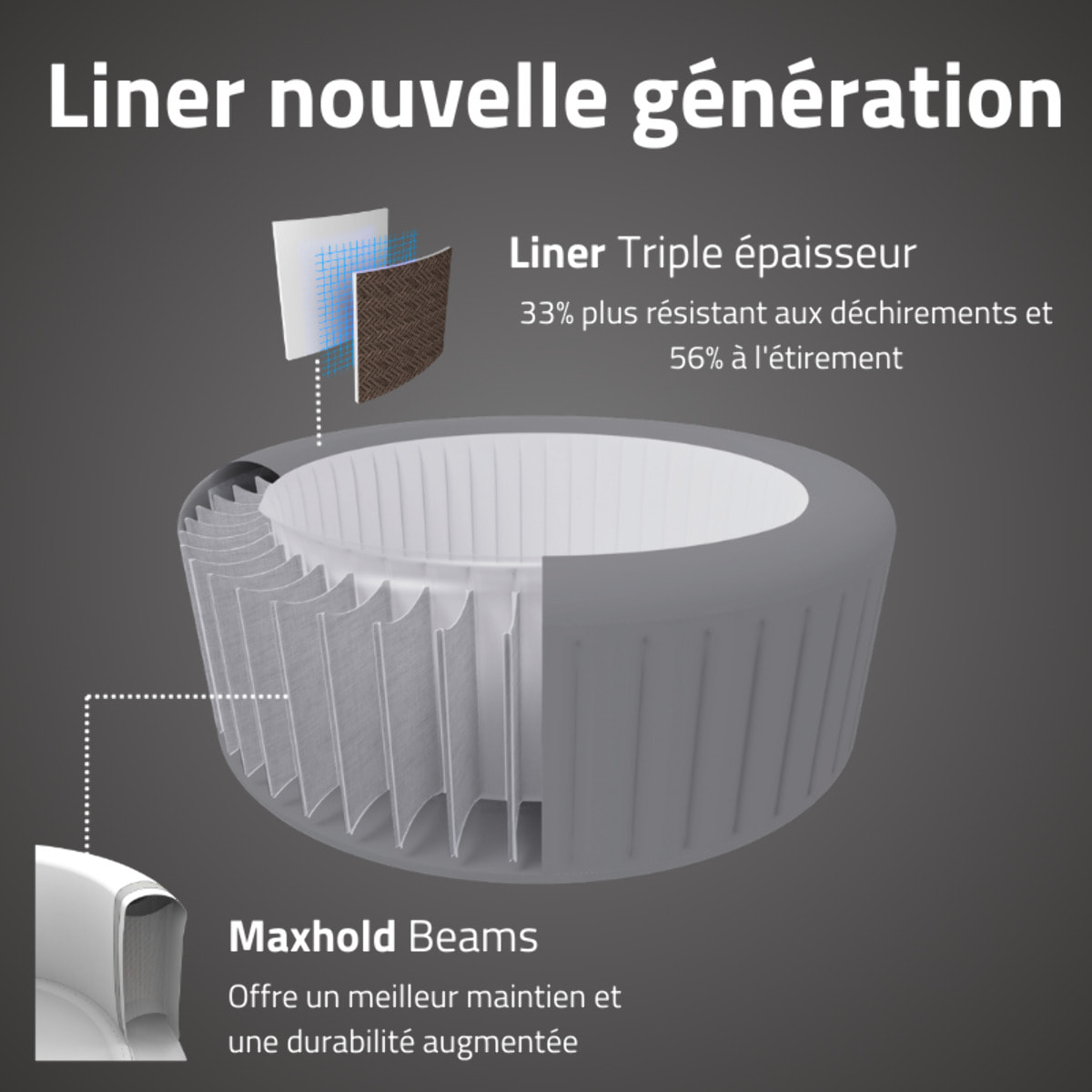 Bestway Spa gonflable carré Lay-Z-Spa Cabo Smart HydroJet EnergySense avec WiFi 4-6 personnes