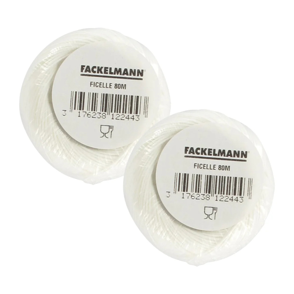 Lot de 2 pelotes de ficelle alimentaire 80 m Fackelmann