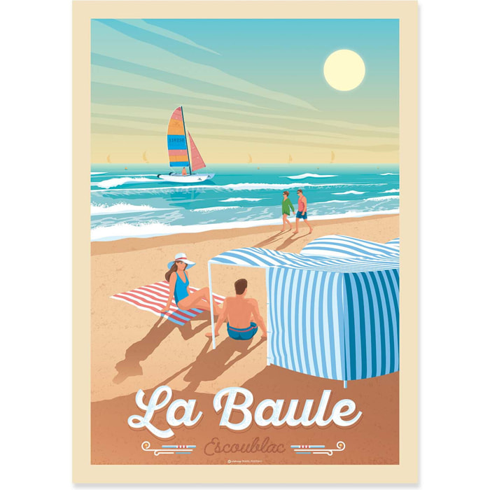 Affiche - La Baule - Olahoop Travel Posters