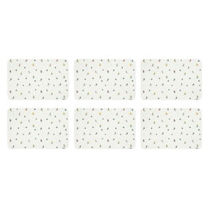 Set 6 tovagliette rettangolari Excelsa – Cortina, Polipropilene bianco