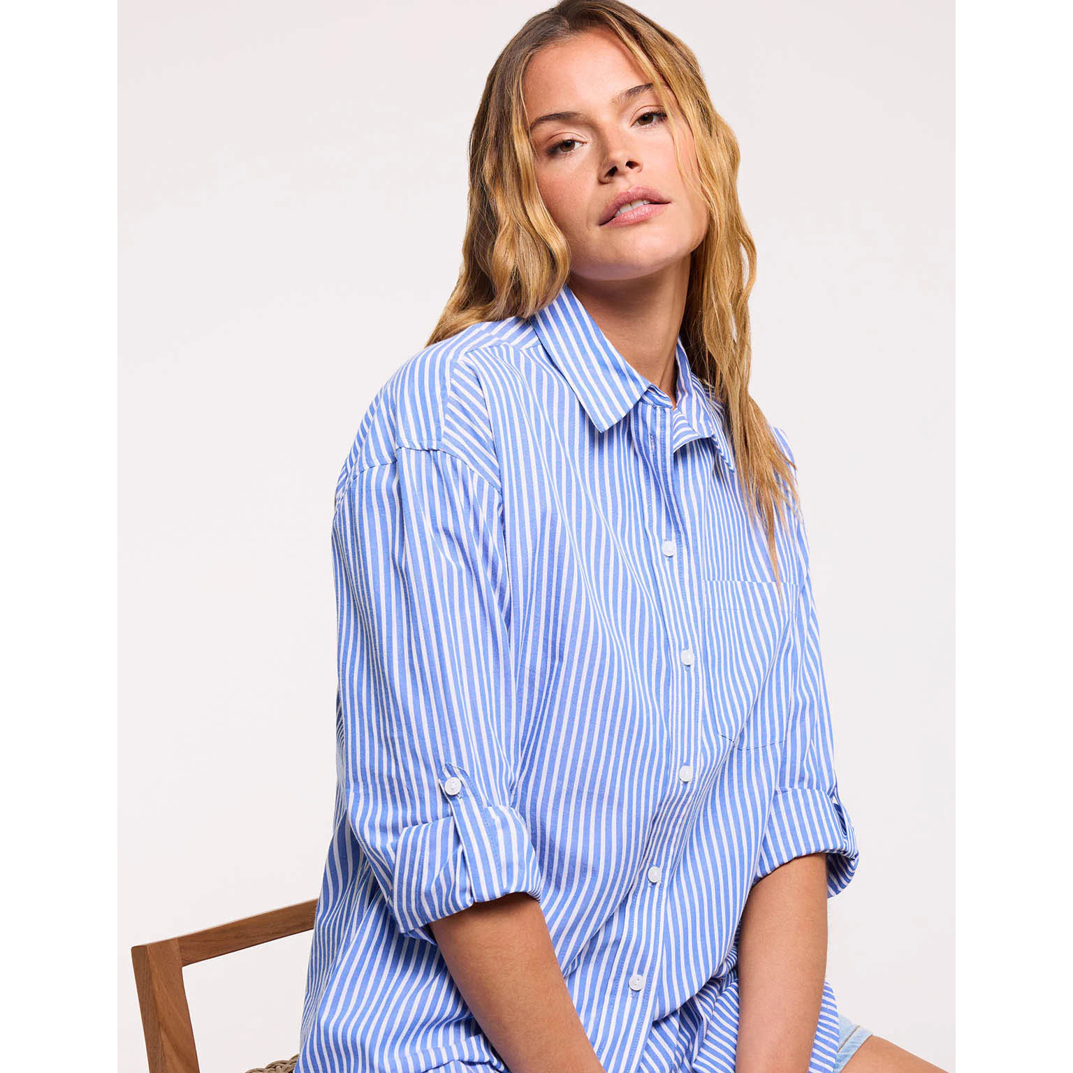 Camisa Manga Larga Azul - Agudo