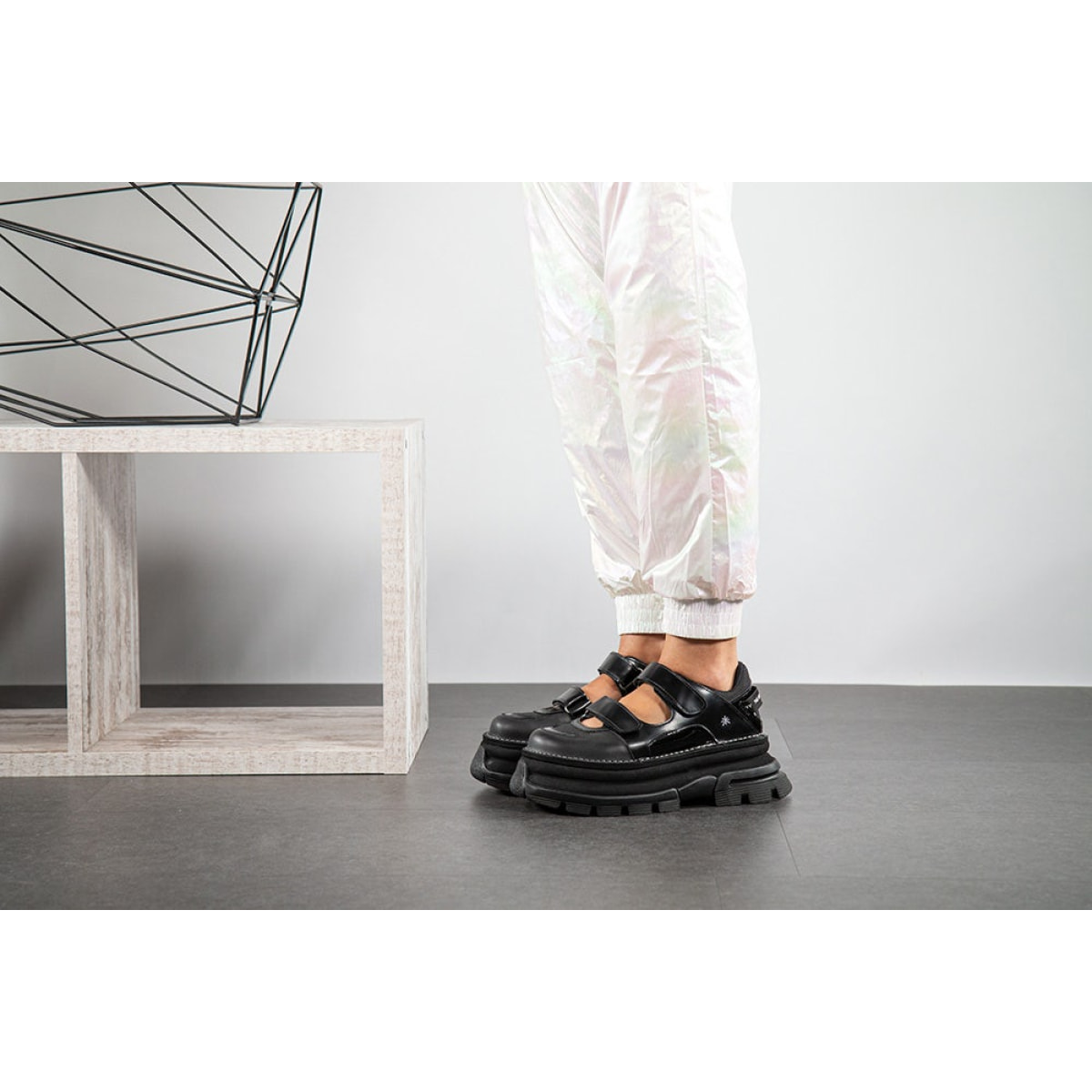 Zapatos 1644 MULTI LEATHER BLACK/ ART CORE 2 color Black