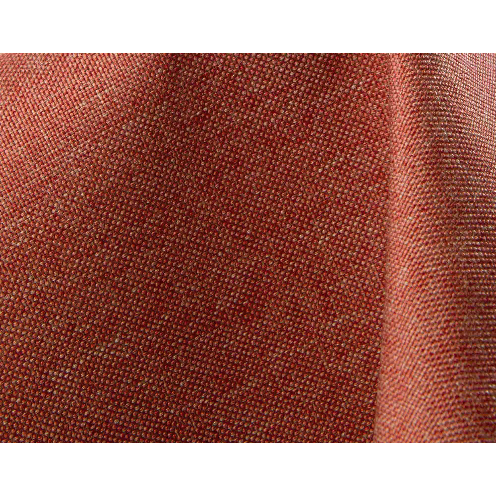 Meiya - canapé d'angle réversible 4 places convertible avec coffre en tissu - Terracotta