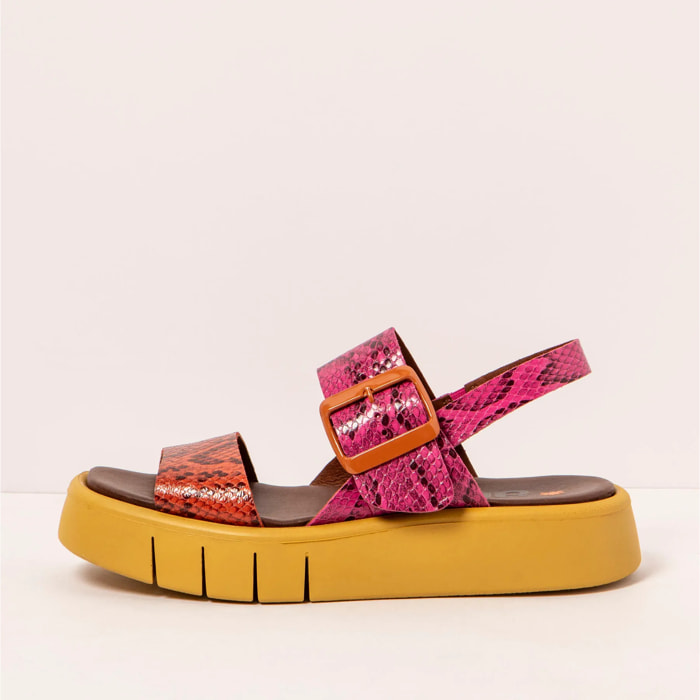 Sandalias 1857 MULTI FUXIA-TEJA/ MALAGA color Fuxia-teja