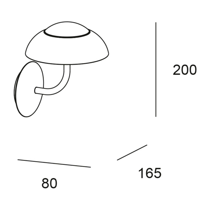 Forlight EcliptaII aplique exterior en color verde con led blanco cálido 3000K