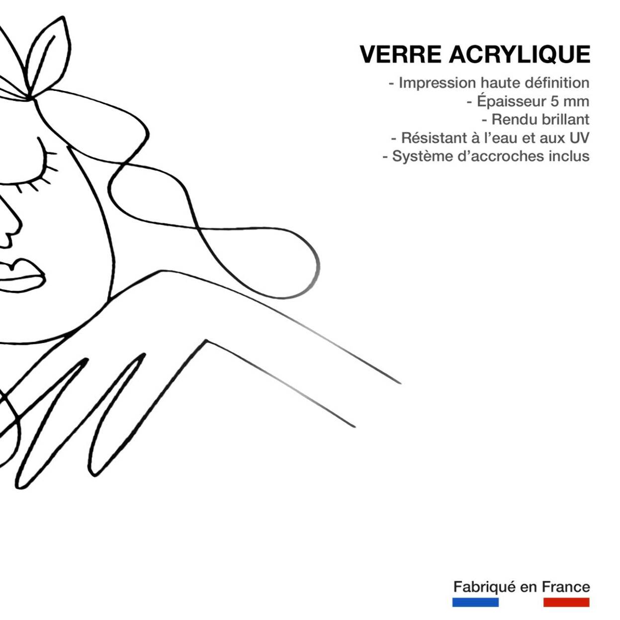 Tableau la femme au clin d'oeil Tableau plexiglas