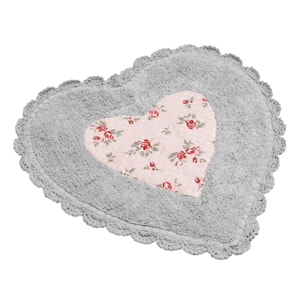 Tappeto Bagno A Forma Di Cuore Vie En Rose Grigio