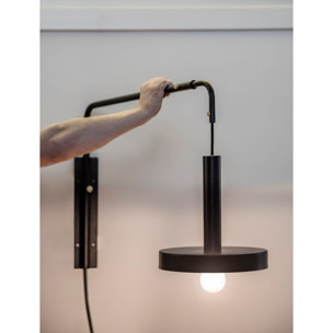 WHIZZ Lampe applique extensible noire et or satiné