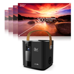 Mini videoproiettore portatile LED P12, DLP. FullHD1080P. Android 9.0, Wi-Fi. Clonazione schermo. Batteria ricaricabile. Netflix, YouTube, ecc.