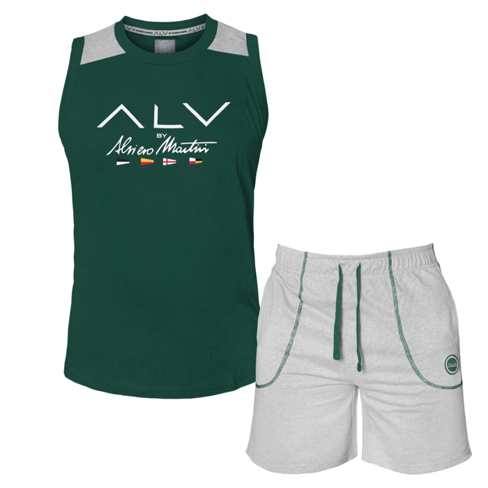 Completo Uomo ALVIERO MARTINI Manica Corta Cotone