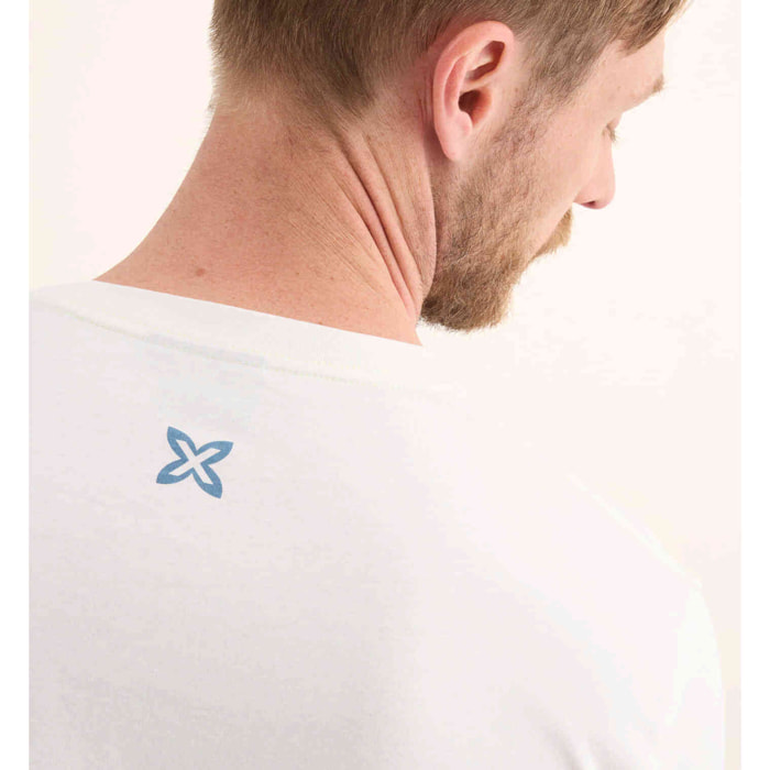 Camiseta de Algodón Orgánico con Logotipo Tipográfico Retro LIFESTYLE T-SHIRT GEORGE WHITE