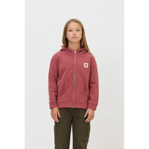 SUDADERA CON CAPUCHA FULL ZIP KIDS NATURE WINE