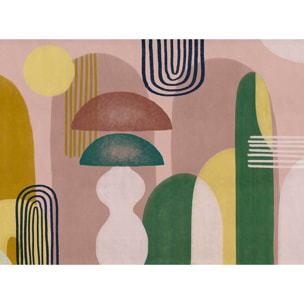 Papier peint panoramique Lava Lamp Rose & Menthe Intissé