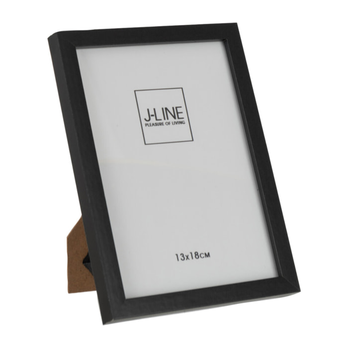 J-Line cadre photo Basic - bois - noir - small - 2 pièces