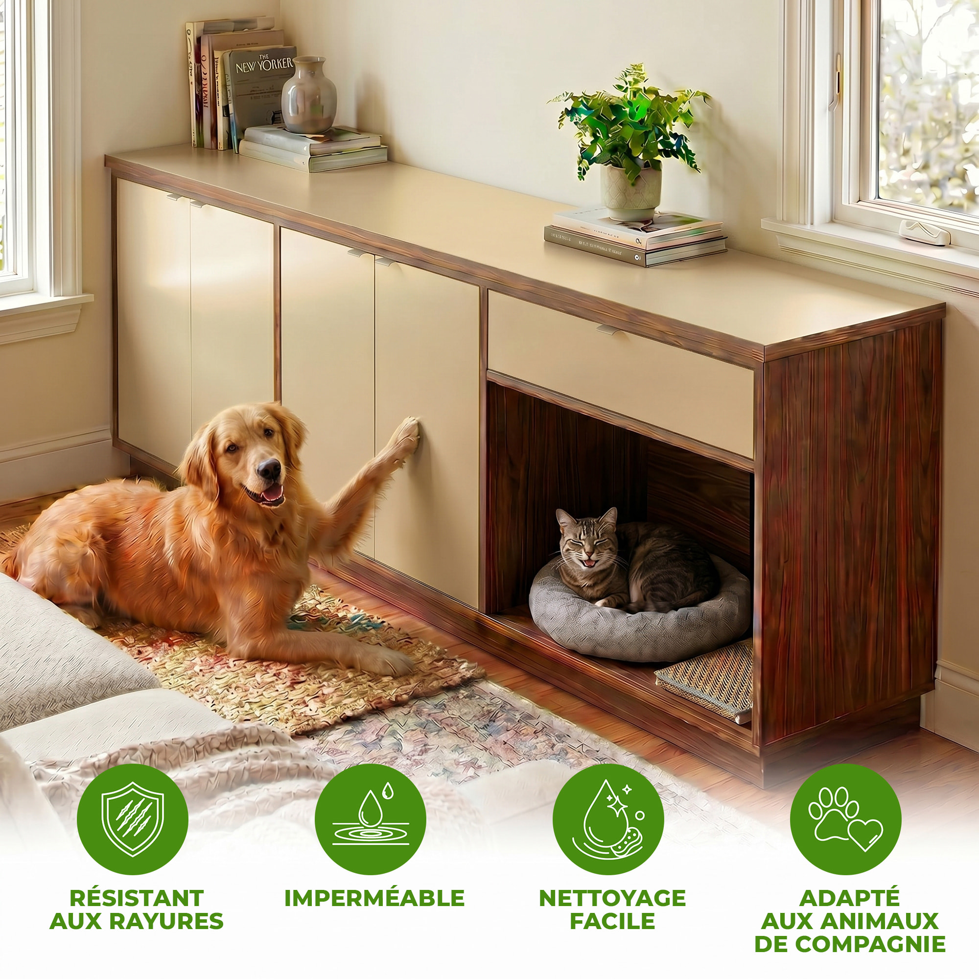 Rouleau adhésif décoratif Vinyle au Mètre - Sable - Sticker Lavable Imperméable Mur Cuisine Meubles