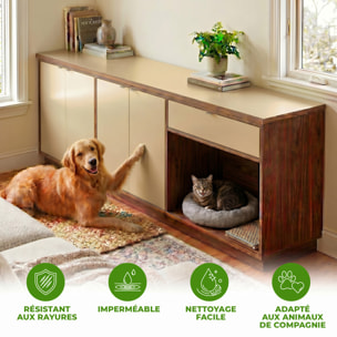 Rouleau adhésif décoratif Vinyle au Mètre - Sable - Sticker Lavable Imperméable Mur Cuisine Meubles