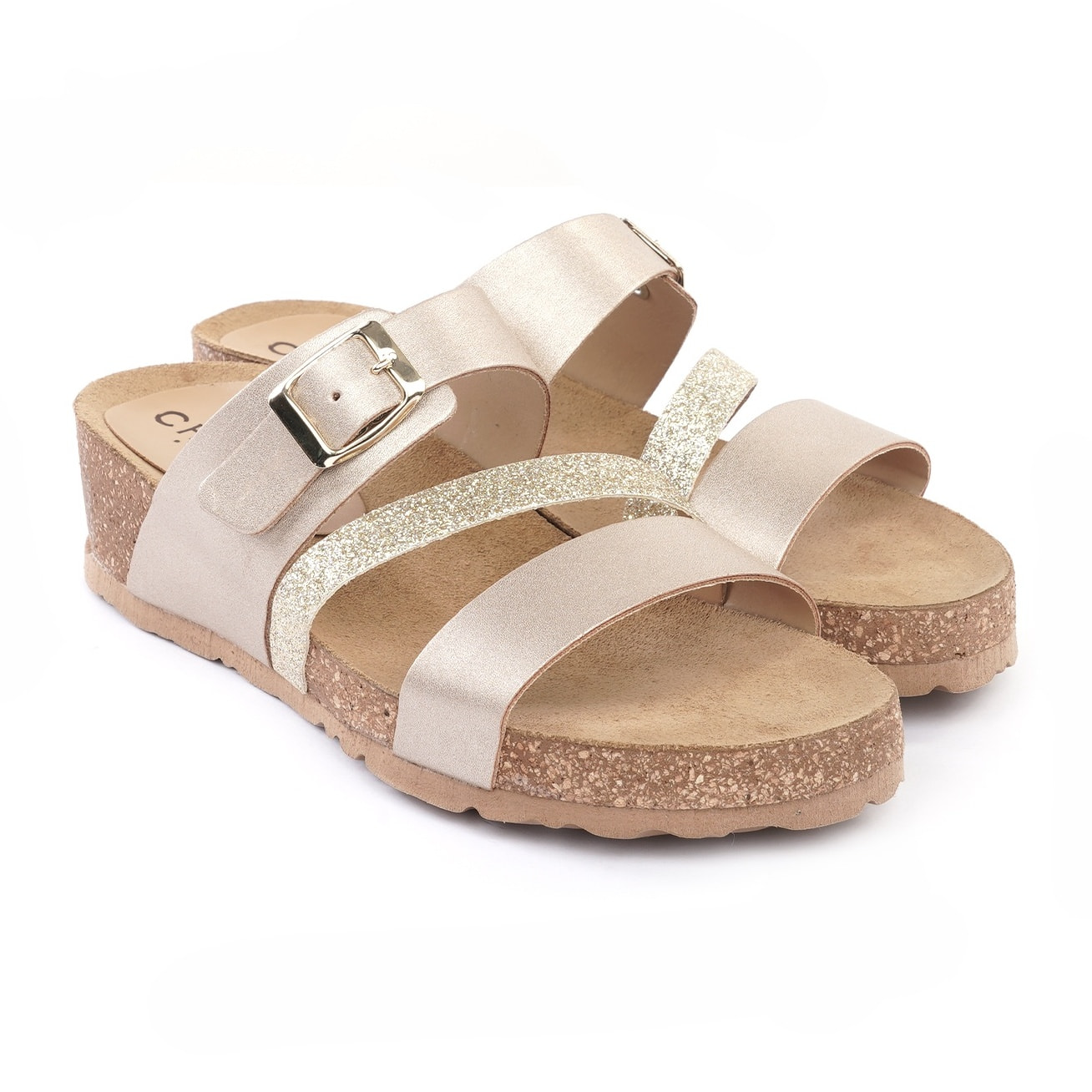 SANDALO BIO ZEPPA DOPPIA FASCIA PLATINO