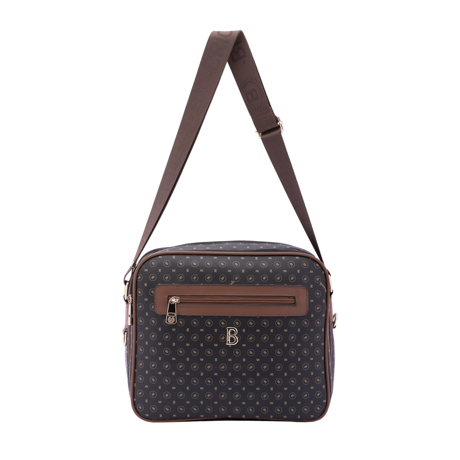 Borsa a tracolla da donna - Modello Iduna - Ecopelle e poliestere - 24.0 x 29.0 x 11.0 cm