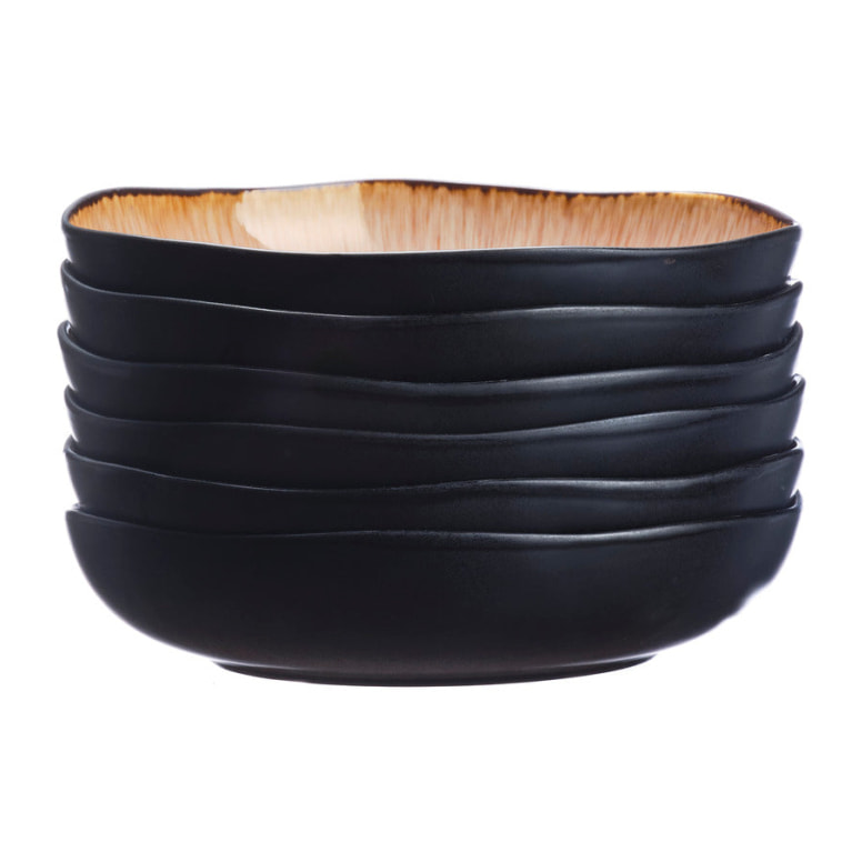 Assiette creuse IRIS Ø22,5cm - 6 pièces - Marron sauvage