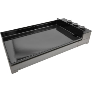 Plancha gaz FORGE ADOUR Premium Acier 75 NG noir gris 3 brûleurs à poser, 73.2x40.9 cm