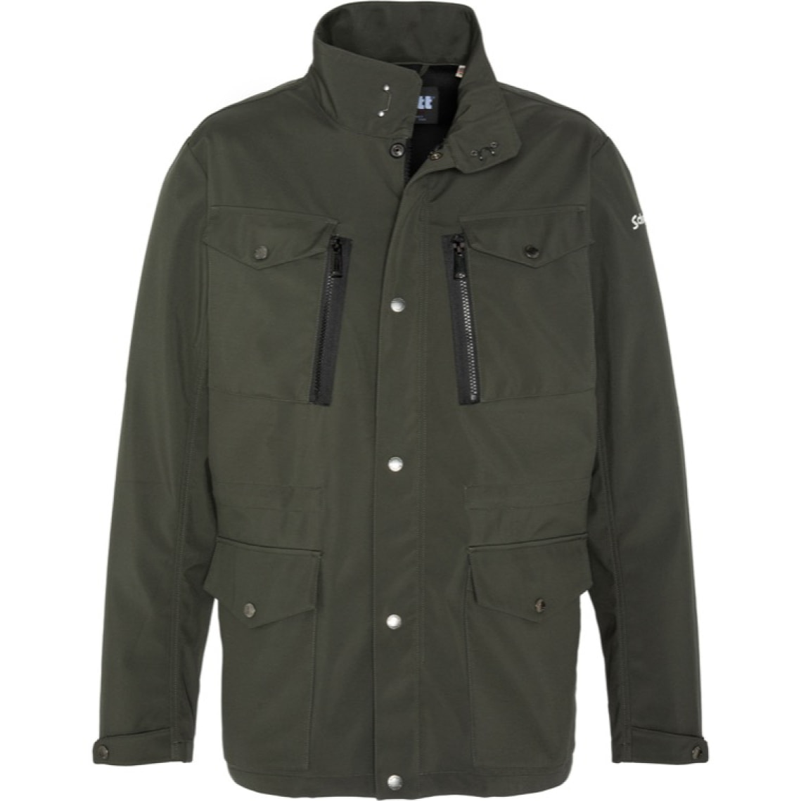 KONNOR FIELD JACKET IN SOFTSHELL WITH  SCHOTT NYC EMBROIDERY ON SLEEVE 100% POLYESTER Cachi