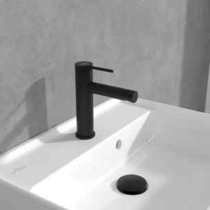 Mitigeur lavabo Loop & Friends sans tirette Noir mat