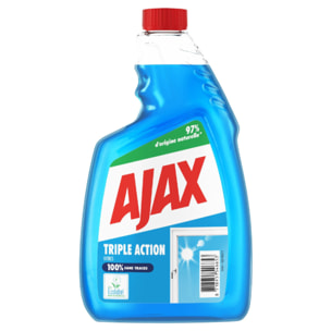 Pack de 12 - Recharge Nettoyant Vitres Ajax Triple Action Ecolabel - 750ml