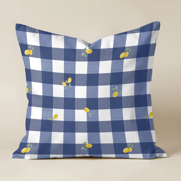 Housse de coussin Vito - 100% coton - Bleu - 50x50 cm
