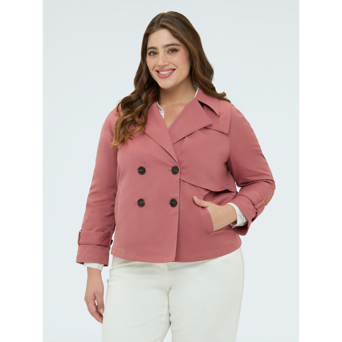 Fiorella Rubino - Trench corto doppiopetto - Rosa