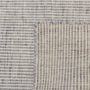 QUENTIN - Tapis rect 200x290cm en laine tissée couleur blanc/gris chiné