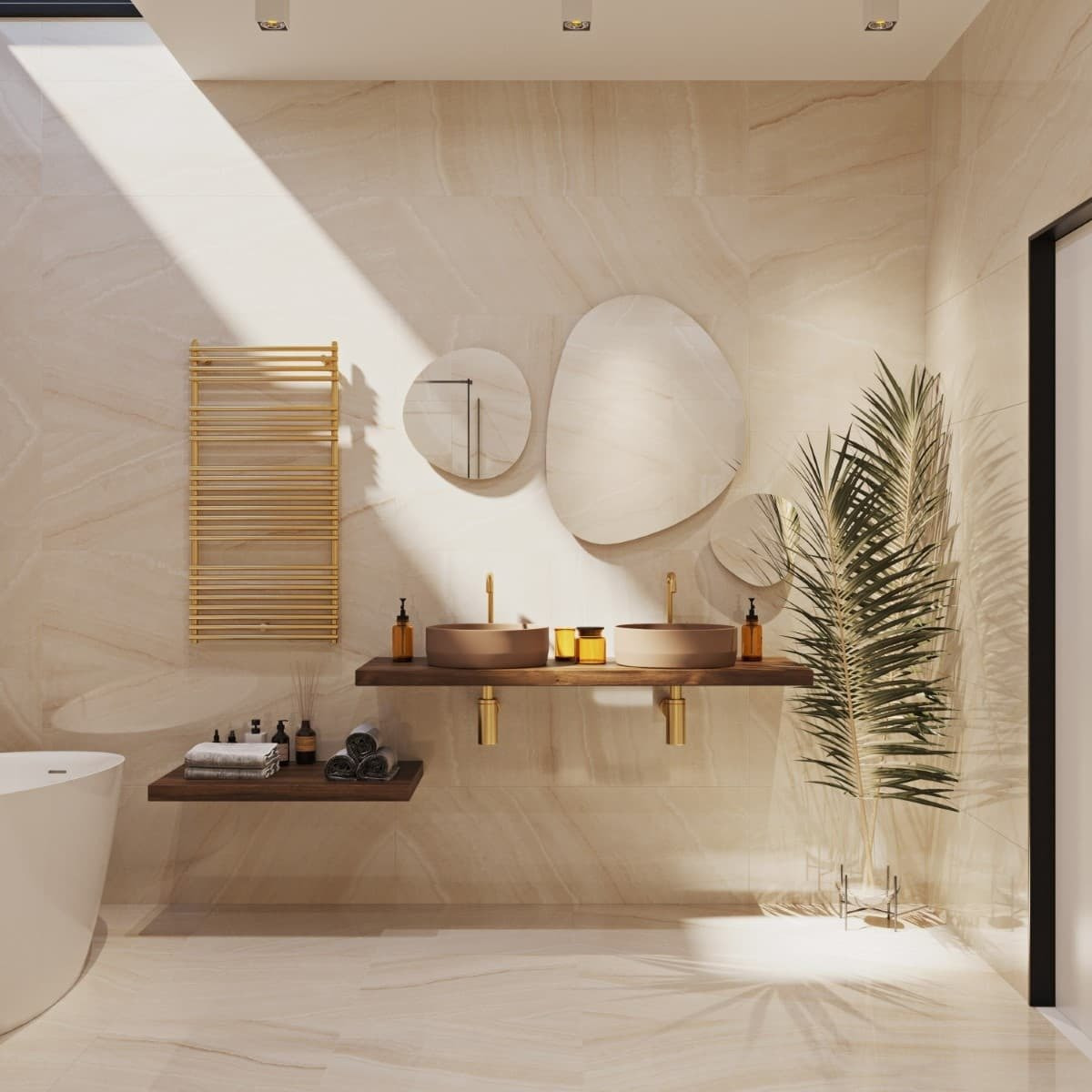 DARK mitigeur cuisine avec bras pivotant or brossé (SATBSDA280LBZ)