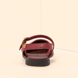 Sandalias N5874 SOFT NAPPA BURDEOS/ ARENISCA color Burdeos