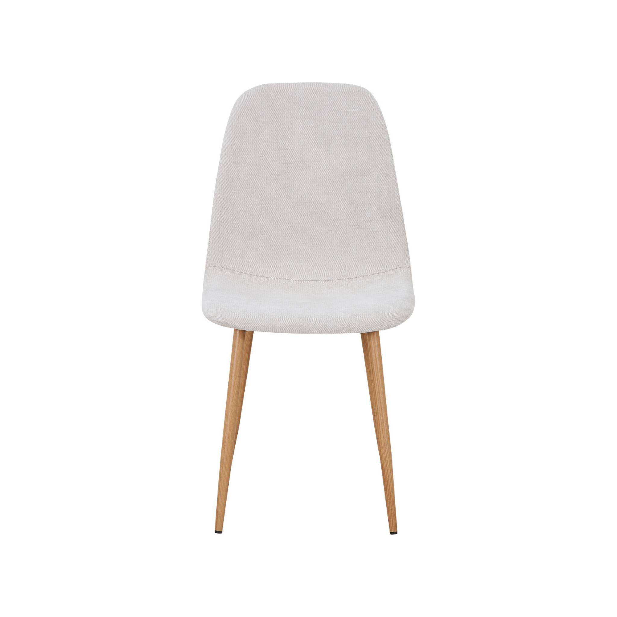 Chaise décor bois et tissu (lot de 4) VERA