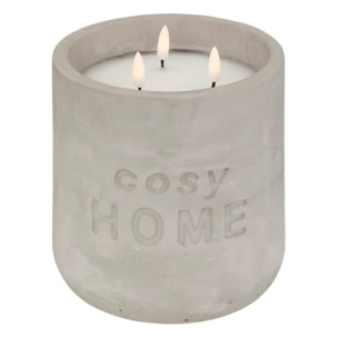 Bougie LED "Cosy" - gris clair - 3 - 2kg